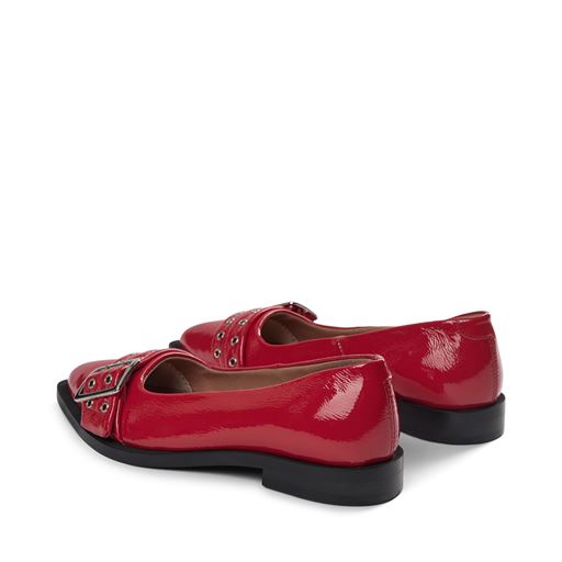 Pavement Saso Low Sko, Red Patent, 39