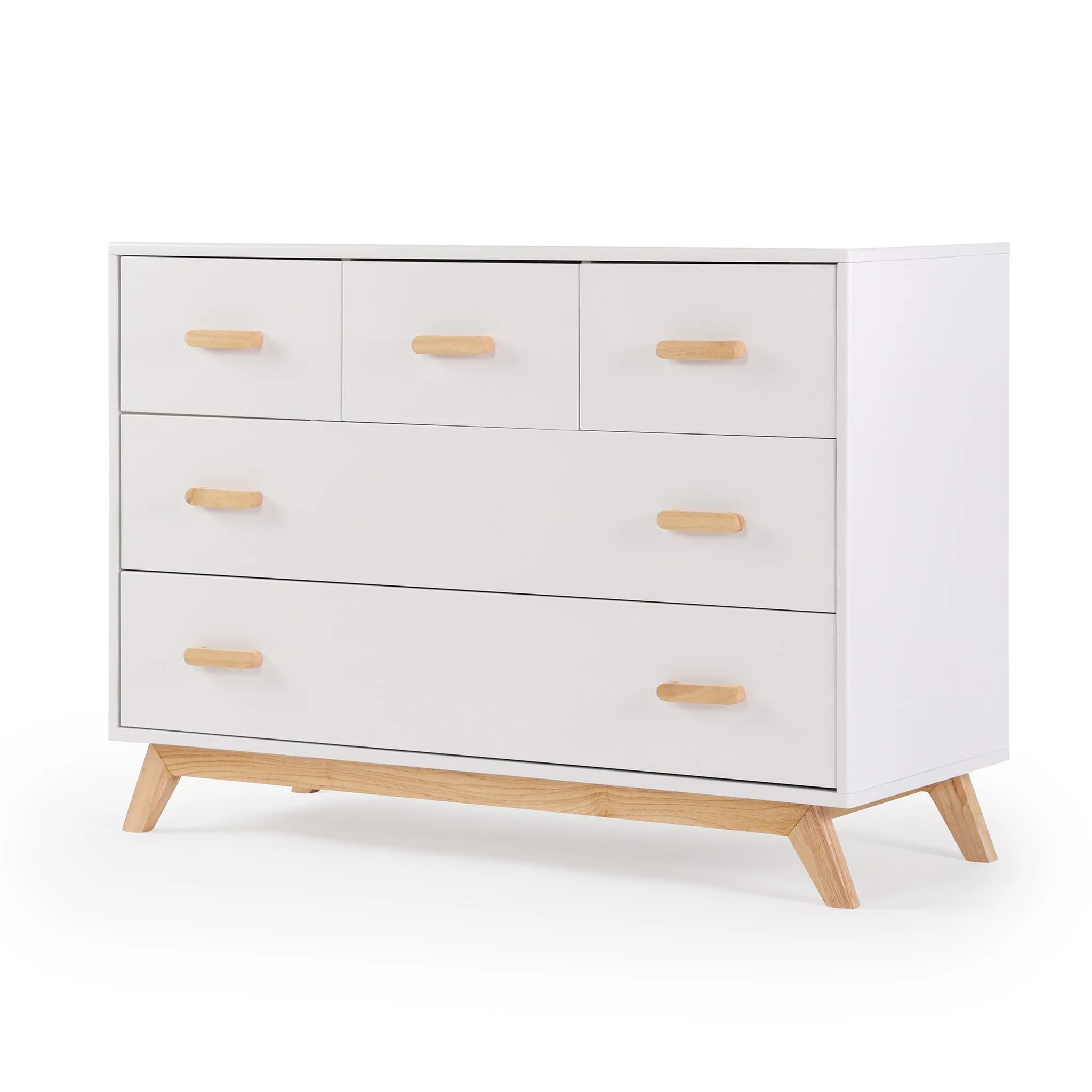 dadada Bureau 5 tiroirs Soho - Blanc  Naturel