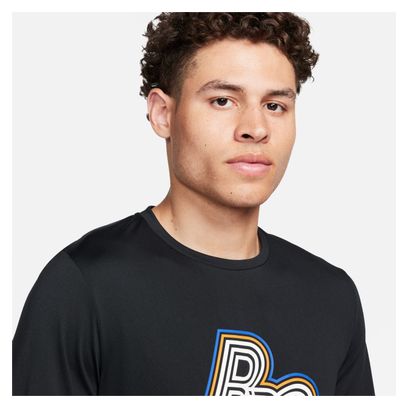 Maillot manches courtes Nike Rise 365 BRS Noir Bleu