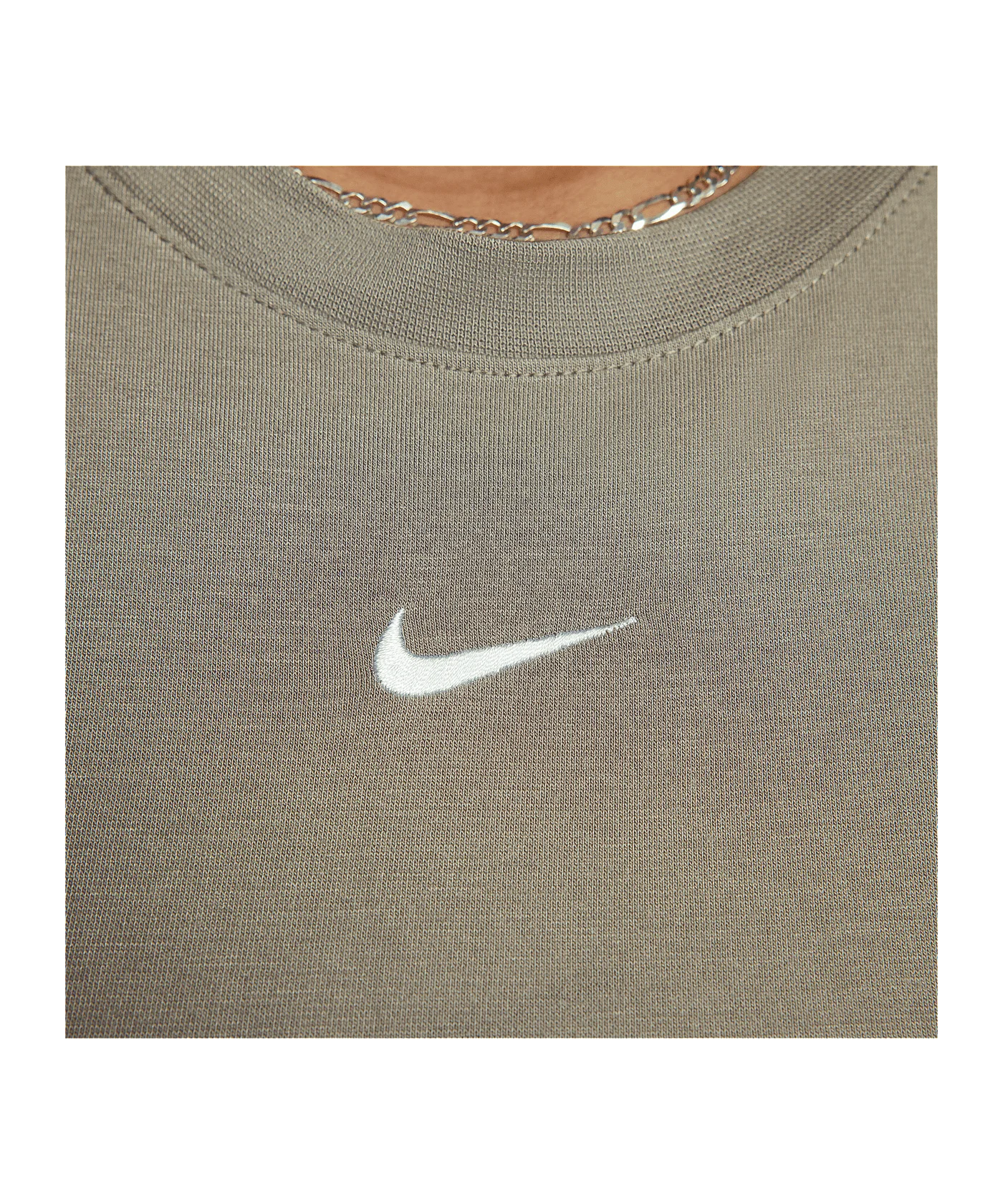 Nike Essential SLM Crop T-Shirt Damen Beige F320
