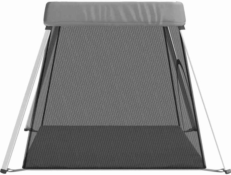 vidaXL Babybox - Lichtgrijs - Linnen - Opvouwbaar met Matras