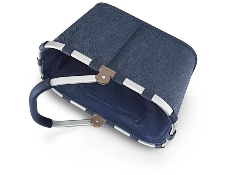 Reisenthel Einkaufskorb Carrybag Herringbone Dark Blue Stillvoller Einkaufskorb für den täglichen Einkauf