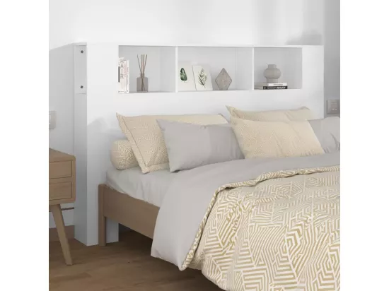 Armoire de tête de lit Blanc 160x18,5x104,5 cm