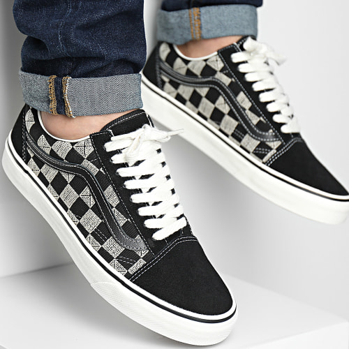 Baskets Old Skool CP5BM81 Stitch Checkerboard Black