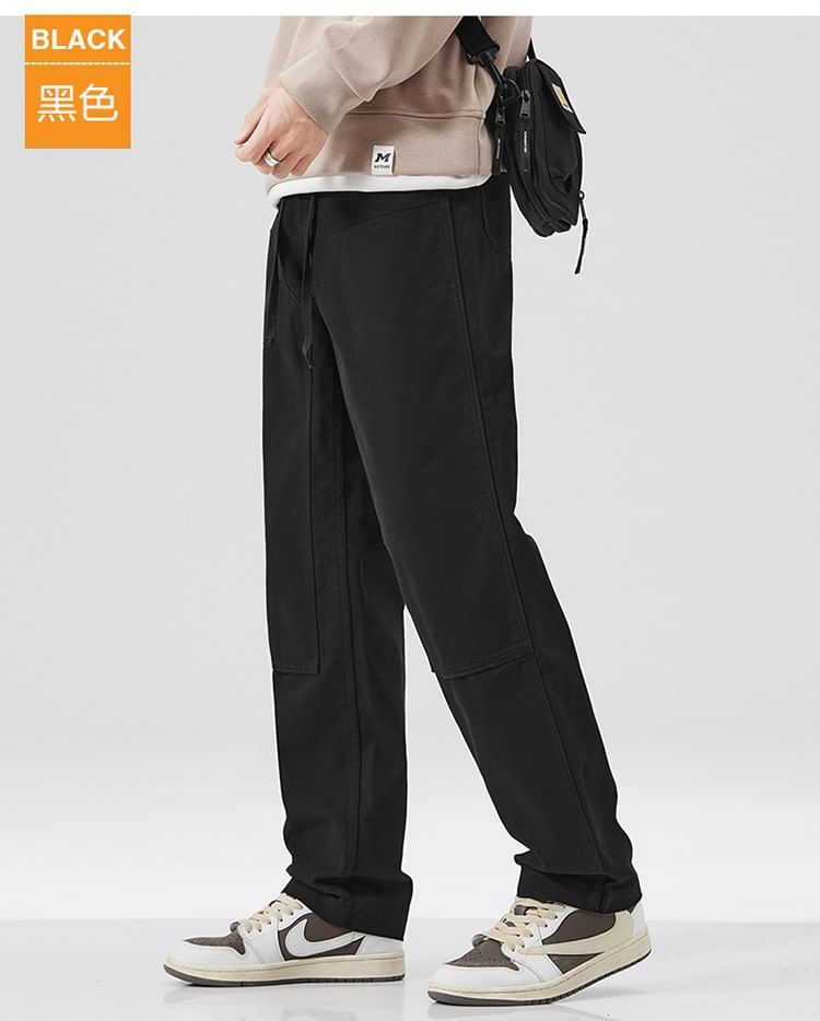 Nataro - Halfhoge effen rechte broek