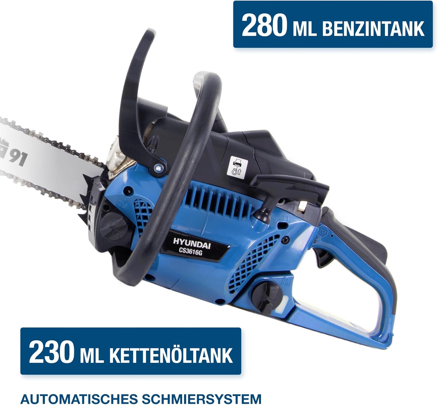 HYUNDAI Benzin-Kettensäge CS3616G | 40 cm/16