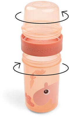 Done By Deer Ozzo To Go Two-Way Snacksbeholder, Papaya