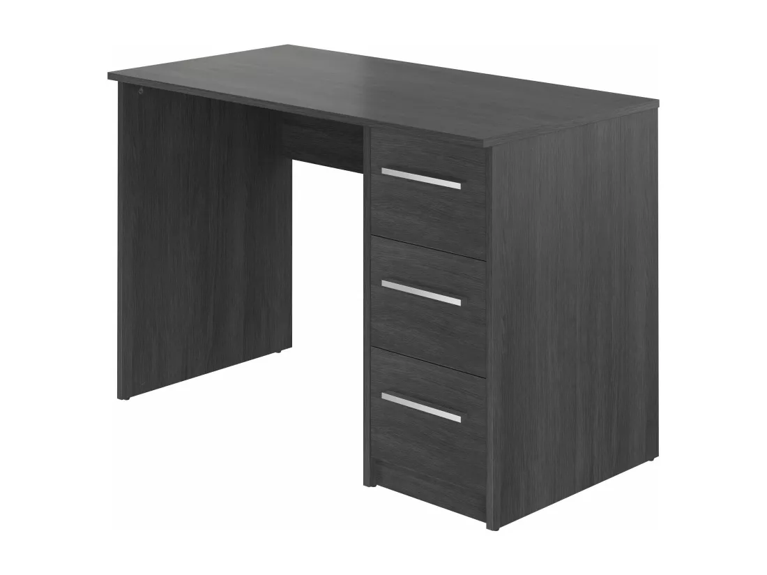 Bureau SAME 3 tiroirs 110x56x74 cm chêne gris cendré TALESA