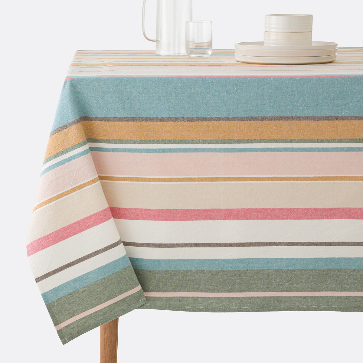 LA REDOUTE INTERIEURS<br>Toalha de mesa com listras de algodão lavado Antika