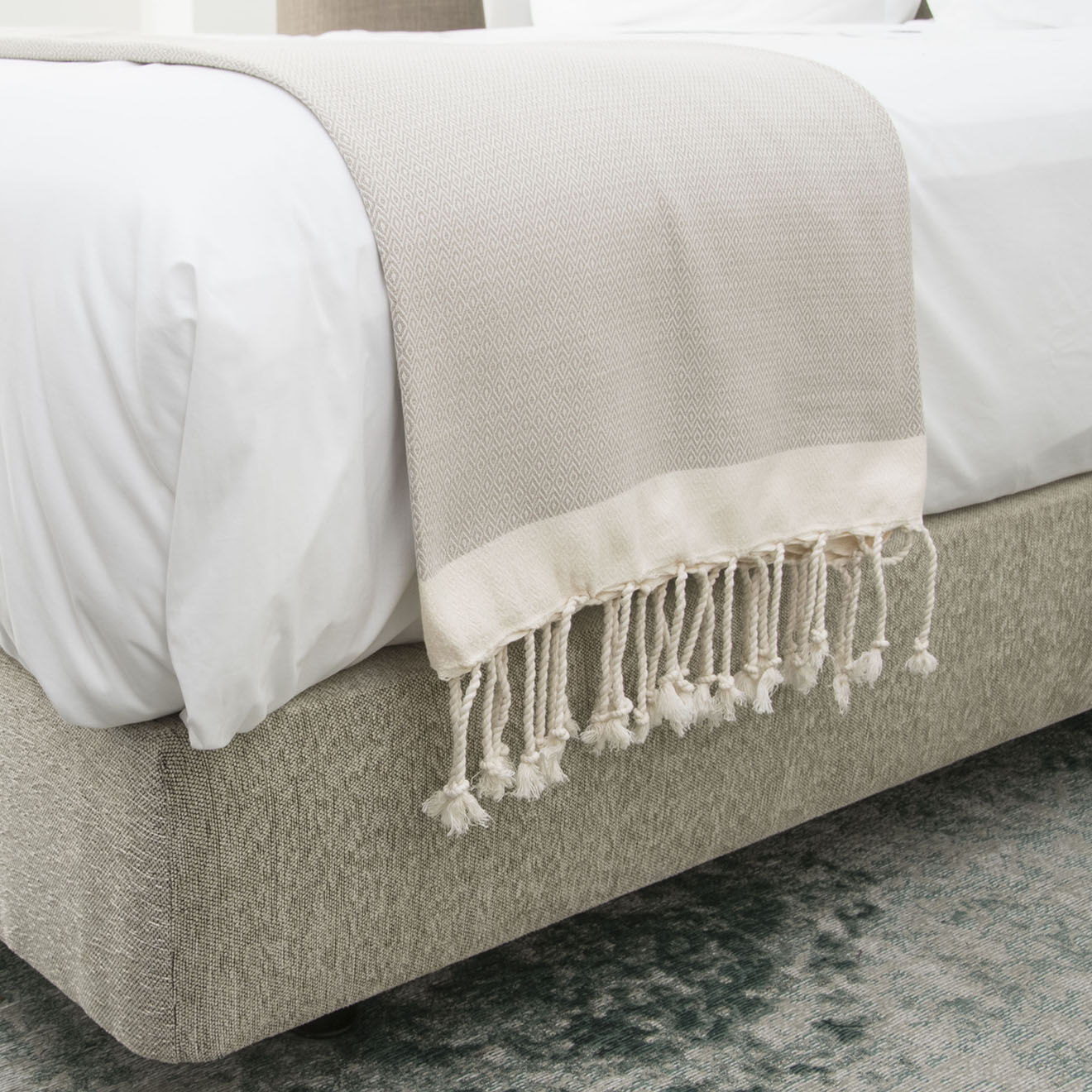 Febronie Fouta Nid d'Abeille Hamptons beige - 100x200 cm