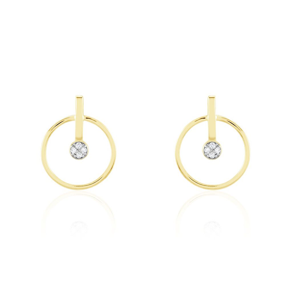 Boucles D'oreilles Or Jaune Adrienn Diamants