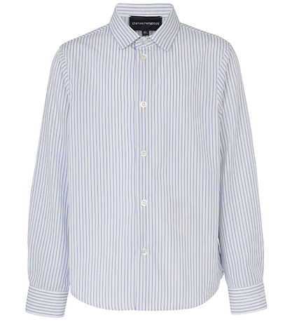 Emporio Armani Hemd - Weiß/Blau Gestreift