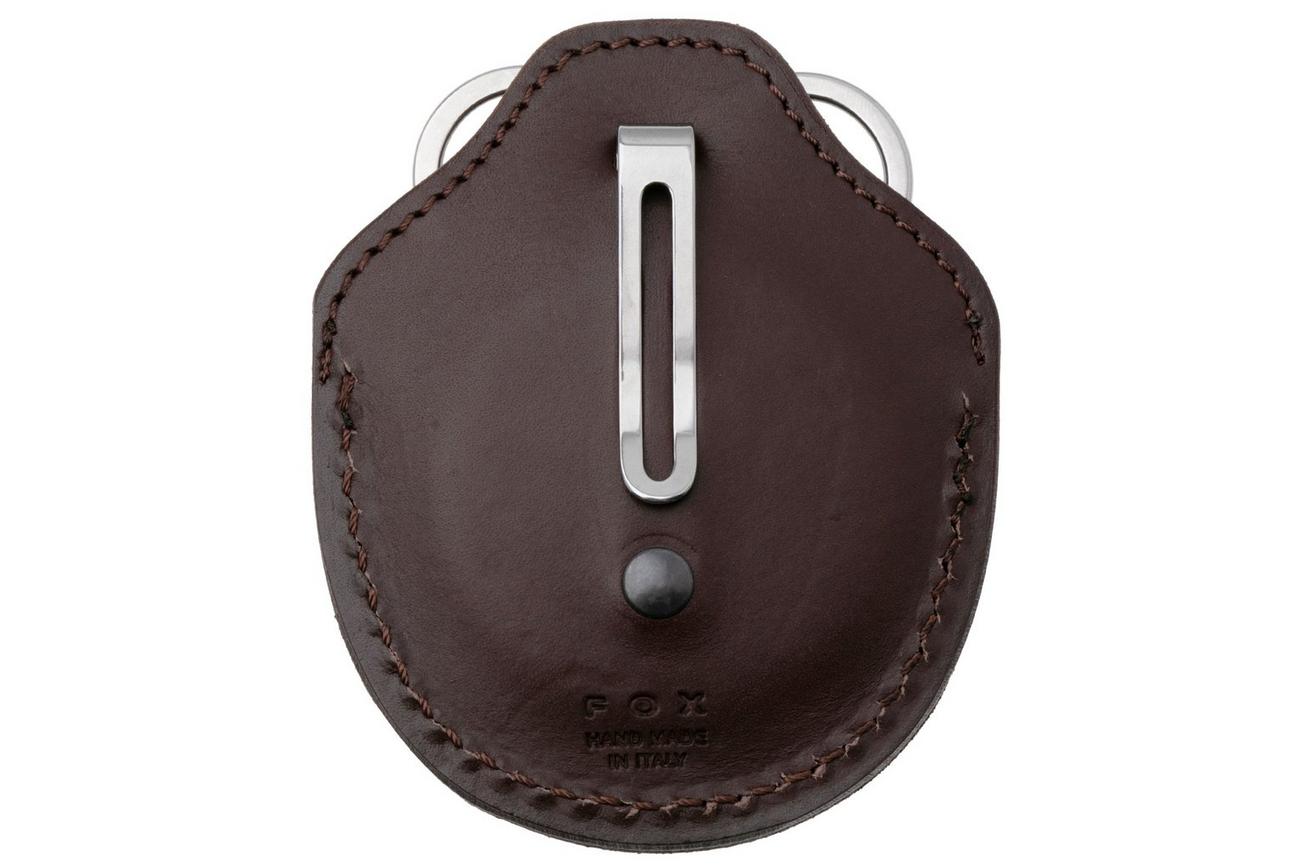 Fox Circle Cigar Cutter 744-ZW, Satin Sandvik 12C27, Ziricote Wood Titanium, sigaarknipper