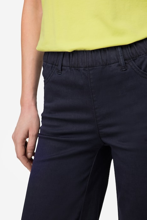 Culotte, wadenlang, weites Bein, Elastikbund