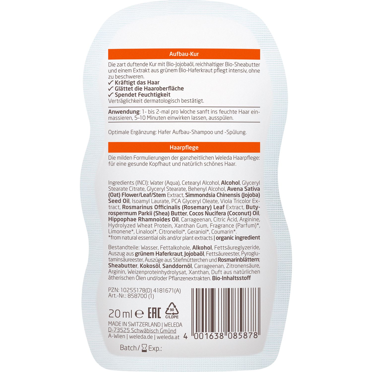 Weleda Hafer Aufbau-Kur Sachet