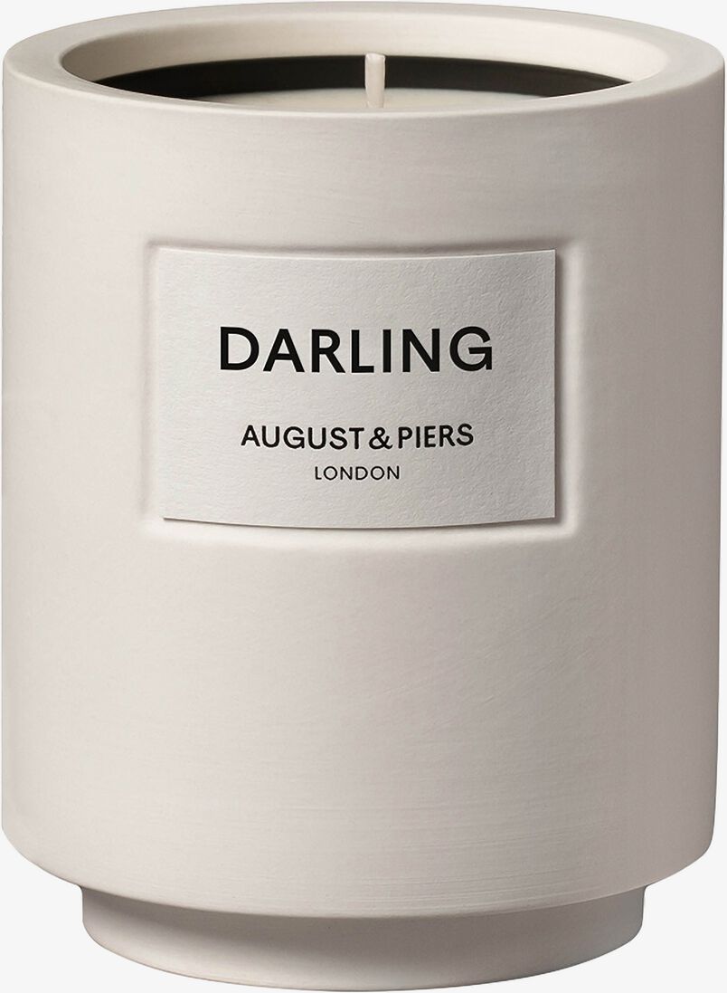 gebroken wit august & piers geurkaarsen darling 340gr - scented candle