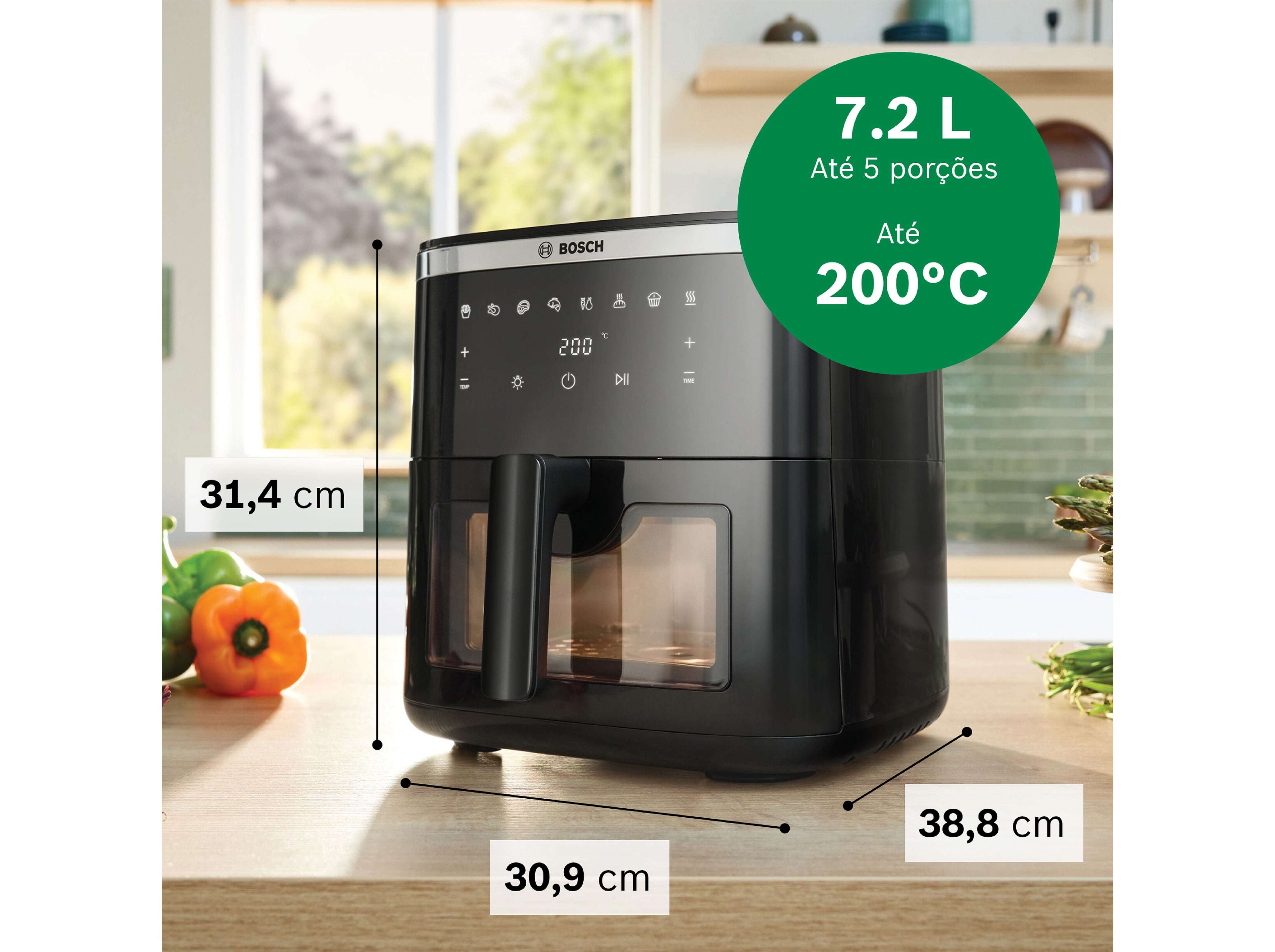 FRITADEIRA AIRFRYER BOSCH MAF671B1 SERIE 6 7.2L