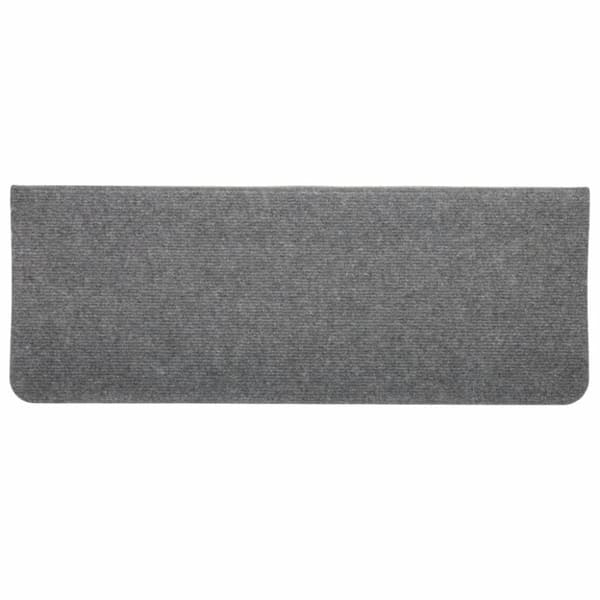 vidaXL Selvklebende trappematter 15 stk 65x24,5x3,5 cm grå