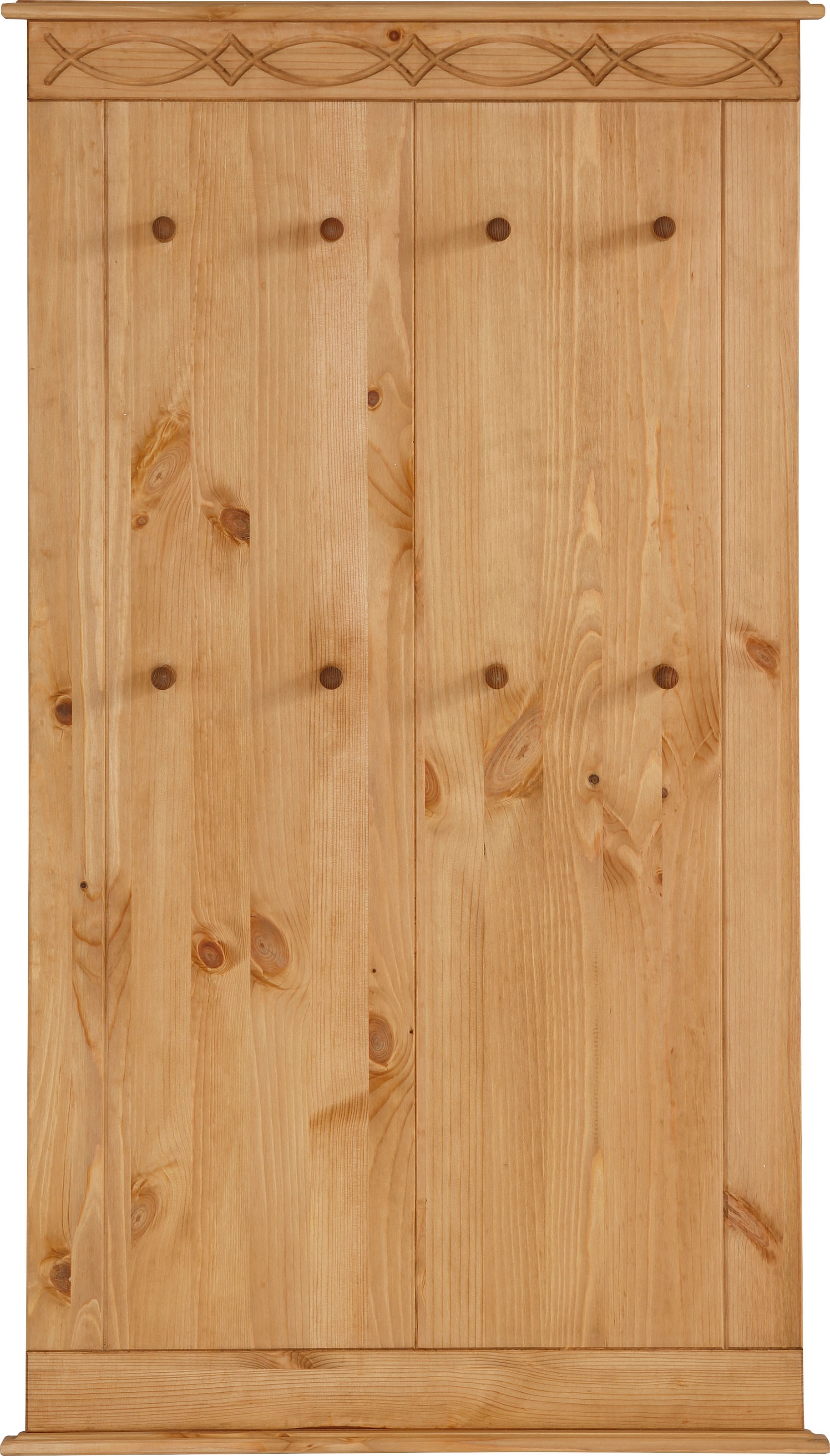 Home affaire Garderobenpaneel »Indra« aus massiver Kiefer, FSC®, 8 Haken, dezentes Ornament