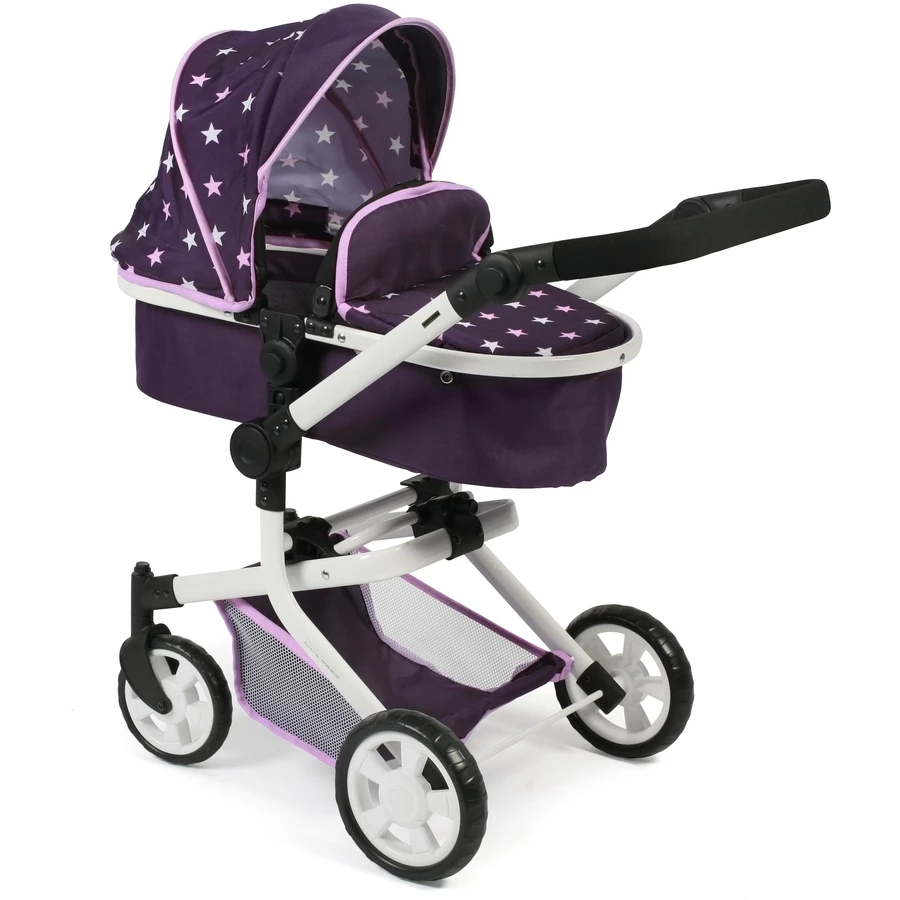 BAYER CHIC 2000 Kombi-Puppenwagen MIKA Stars lila