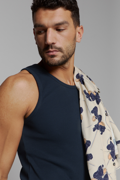 NO-EXCESS blauwe heren t-shirt