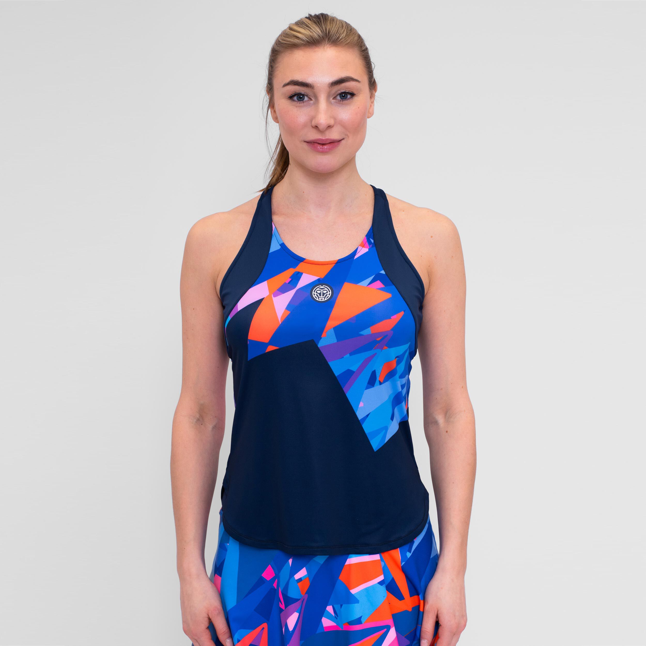 BIDI BADU Spike Débardeur Tank Top Femmes - Bleu Foncé , Multicouleur