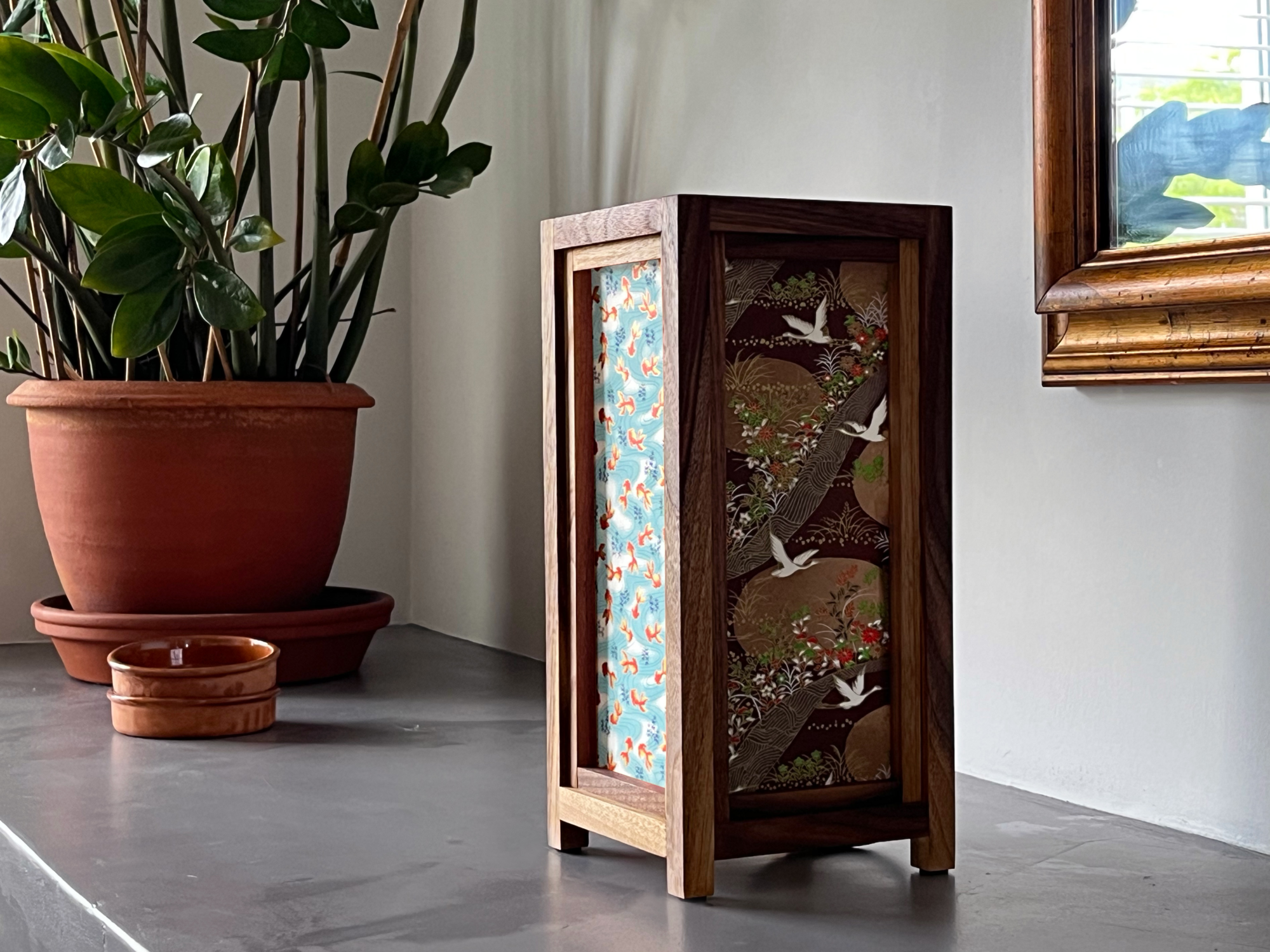 Tafellamp Chiba walnut