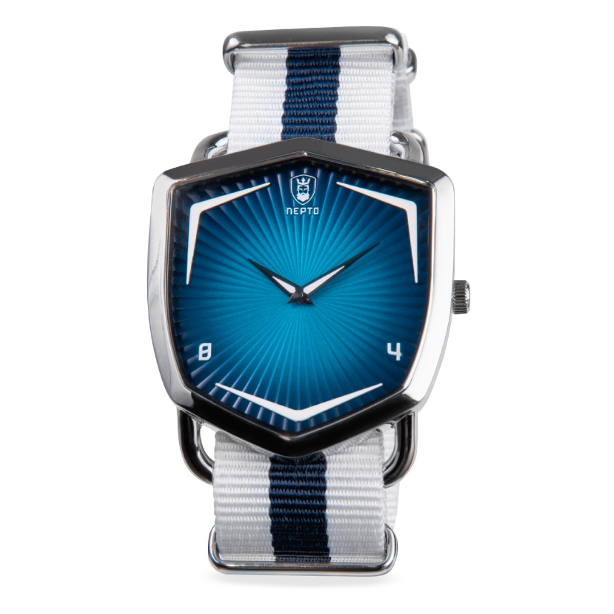 Blue Ocean - Nato Nylon Blanc/Bleu