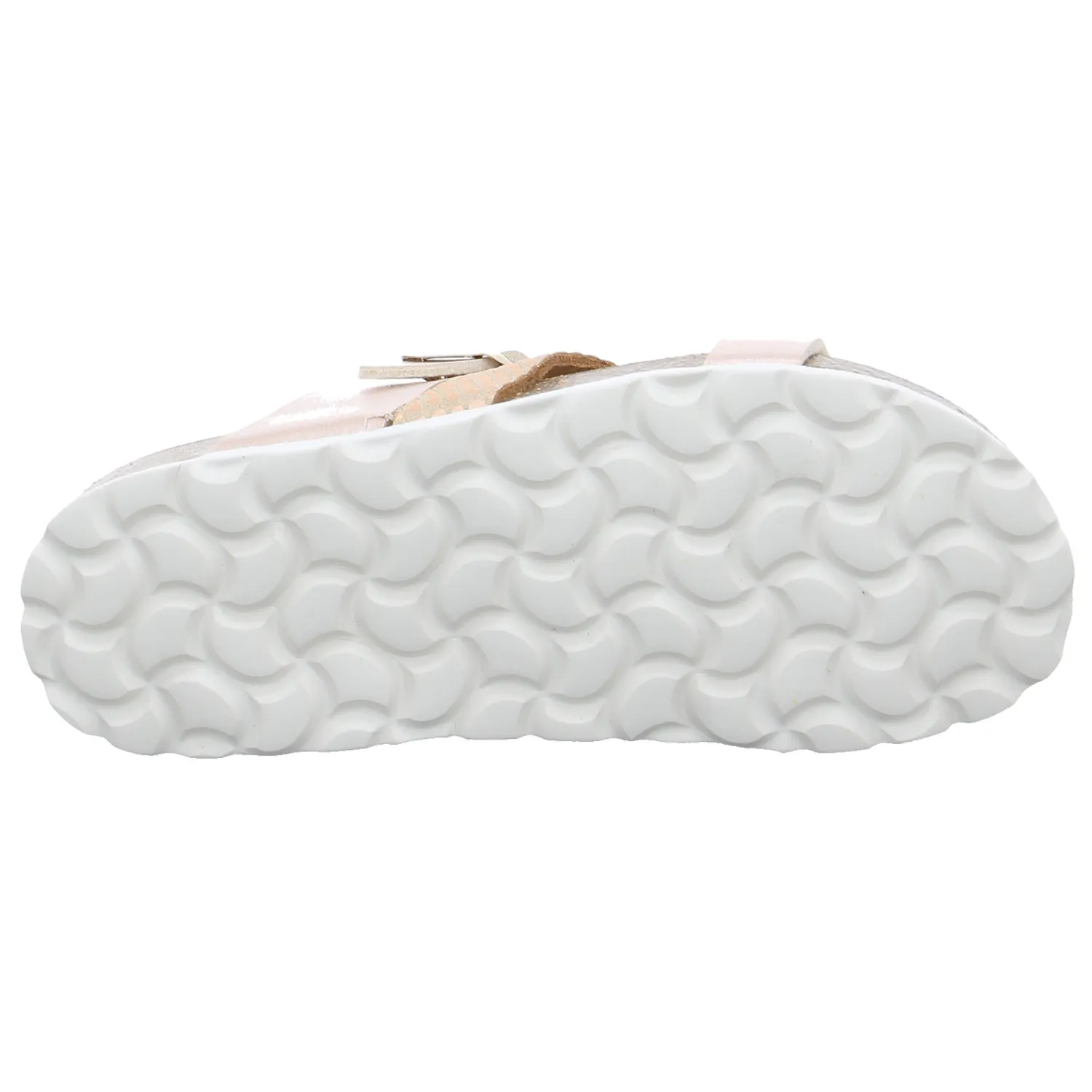 BIOLife Kinder-Pantolette Bronze Lederimitat  Lederdecksohle