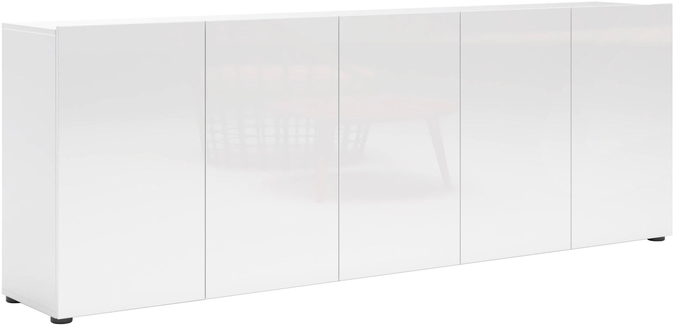 INOSIGN Sideboard »Mister« Kommode, komplett Hochglanz lackiert, Breite (B/H): 225/80 cm