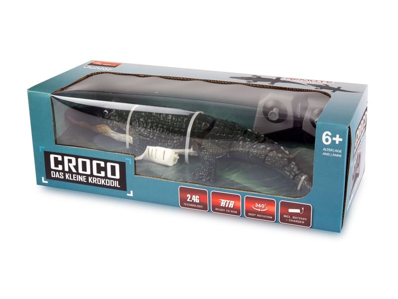 Amewi Croco das kleine Krokodil 370 mm, 4-Kanal, RTR Ferngesteuertes Krokodil mit realistischen Bewegungen