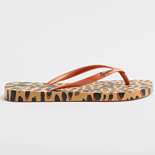 Tongs Femme Animale Print II Camel