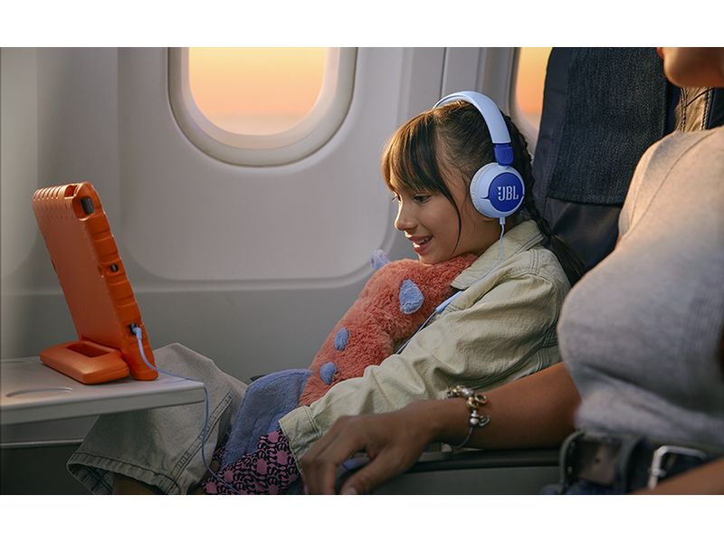 JBL On-Ear-Kopfhörer JR320 Blau Kabelgebundene Kinderkopfhörer mit reduzierter Lautstärke