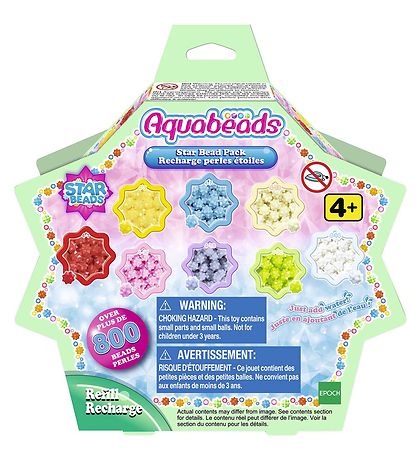 Aquabeads Perlen - 800+ st. - Star Perlenpaket - Mehrfarbig