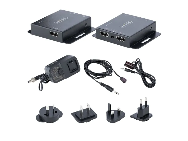 StarTech.com HDMI Extender over CAT6/CAT5, 4K 30Hz/130ft (40m) or 1080p 60Hz/230ft (70m) Video Extender, 4K HDMI over Ethernet Extender, PoC HDMI Transmitter and Receiver Kit, IR Extension - Local Video Output - Video/audio ekspander - HDMI - over CA
