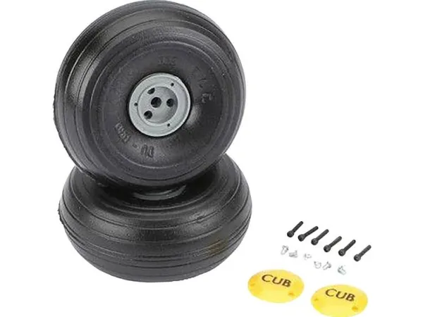 DU-BRO Modelfly skumgummidæk med plasticfælge, Med profil 86 mm 2 stk