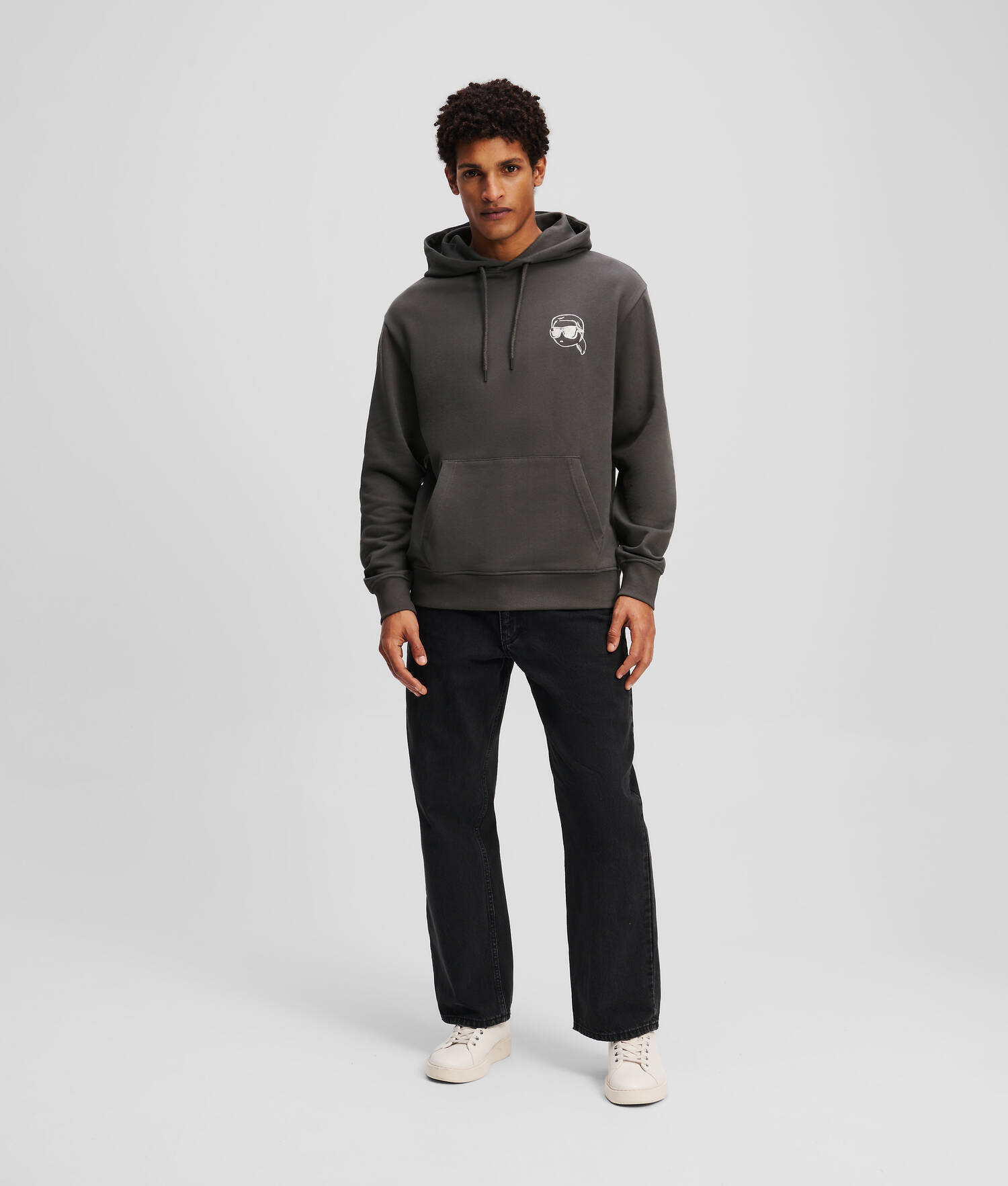 SWEAT À CAPUCHE IKON - Asphalte