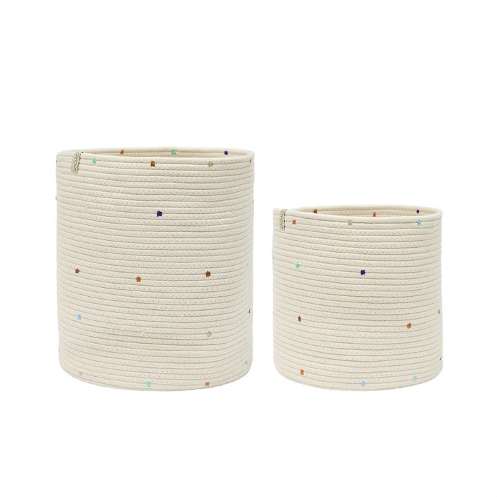 OYOY Mini - Konfetti Aufbewahrungskorb, mellow (2er-Set)