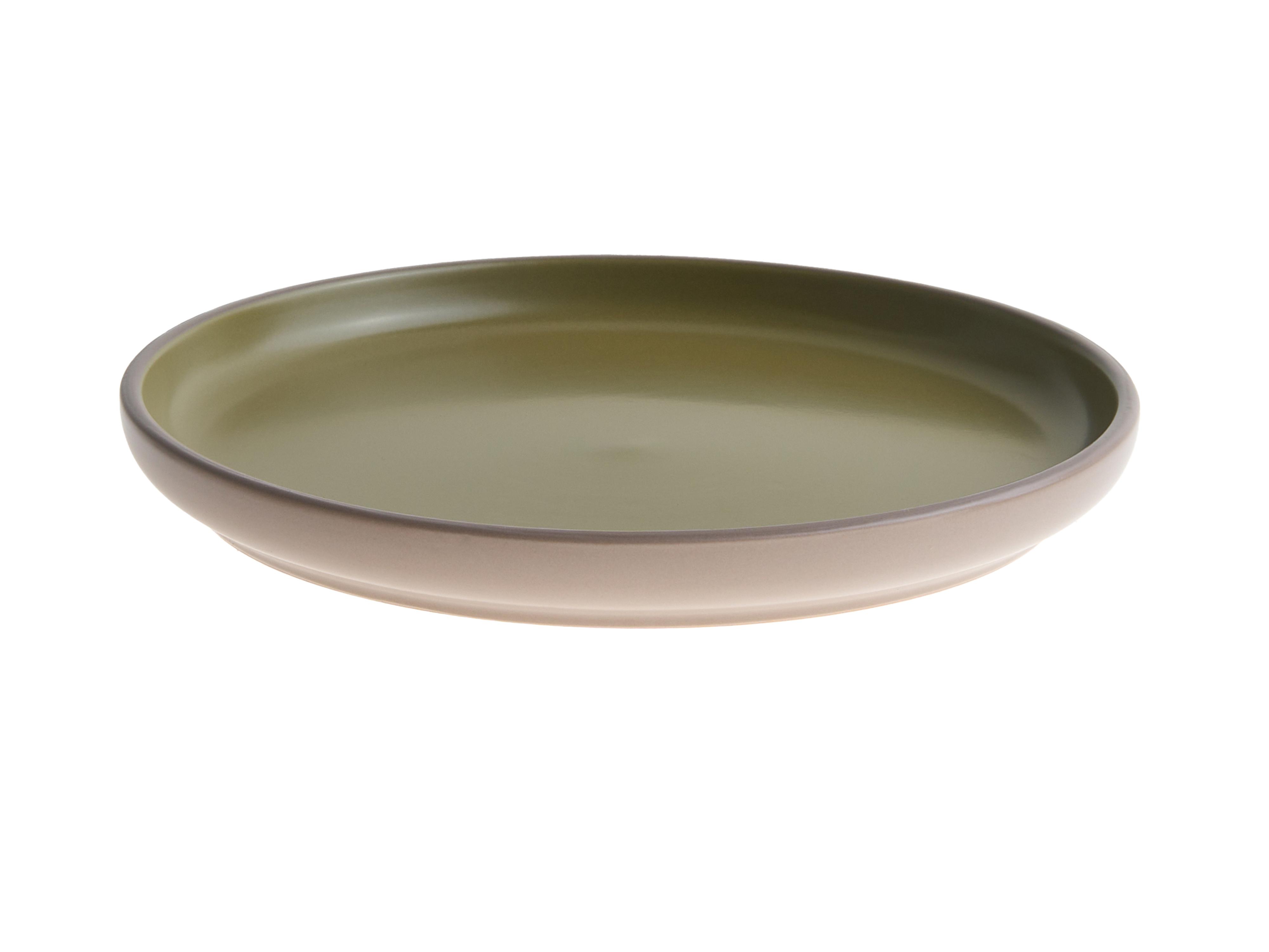 16-delige serviesset NUTMEG Steengoed Beige/groen