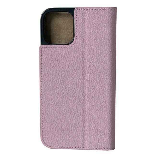 iPhone 14 Echtleder Book Case Tasche Flip Cover Hand Made (MARCIP14-M02) - Rosa