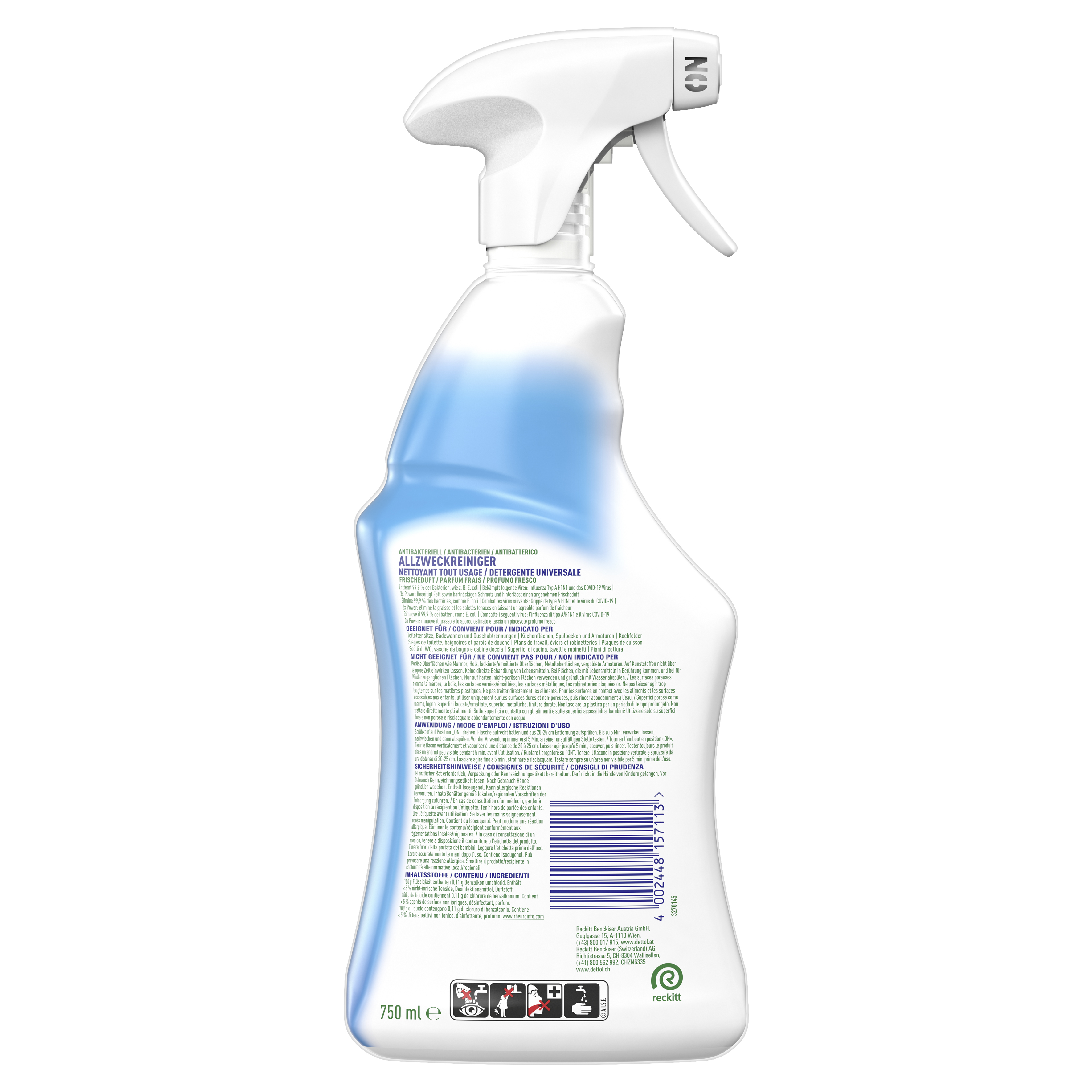 (750ml) Allzweck Reiniger Spray Haushalts Putzmittel (3221296) - Frischeduft