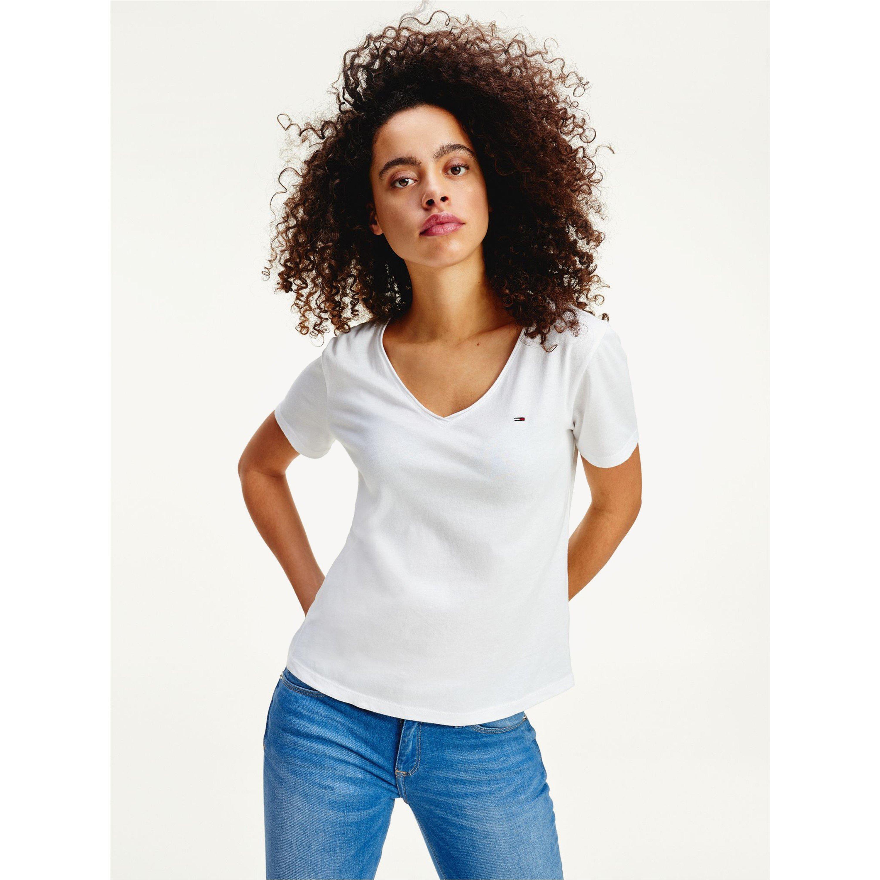 Tommy Jeans Slim V Neck T Shirt