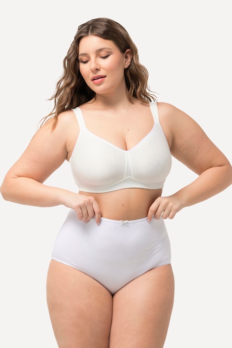 Maxislips, 3er-Pack, Punkte / einfarbig, High Waist