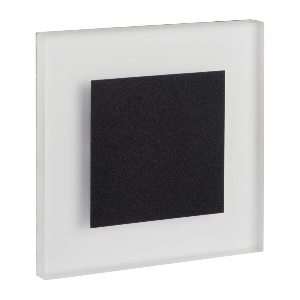 Apus LED inbouwwandlamp in zwart, 1,3W, 14lm