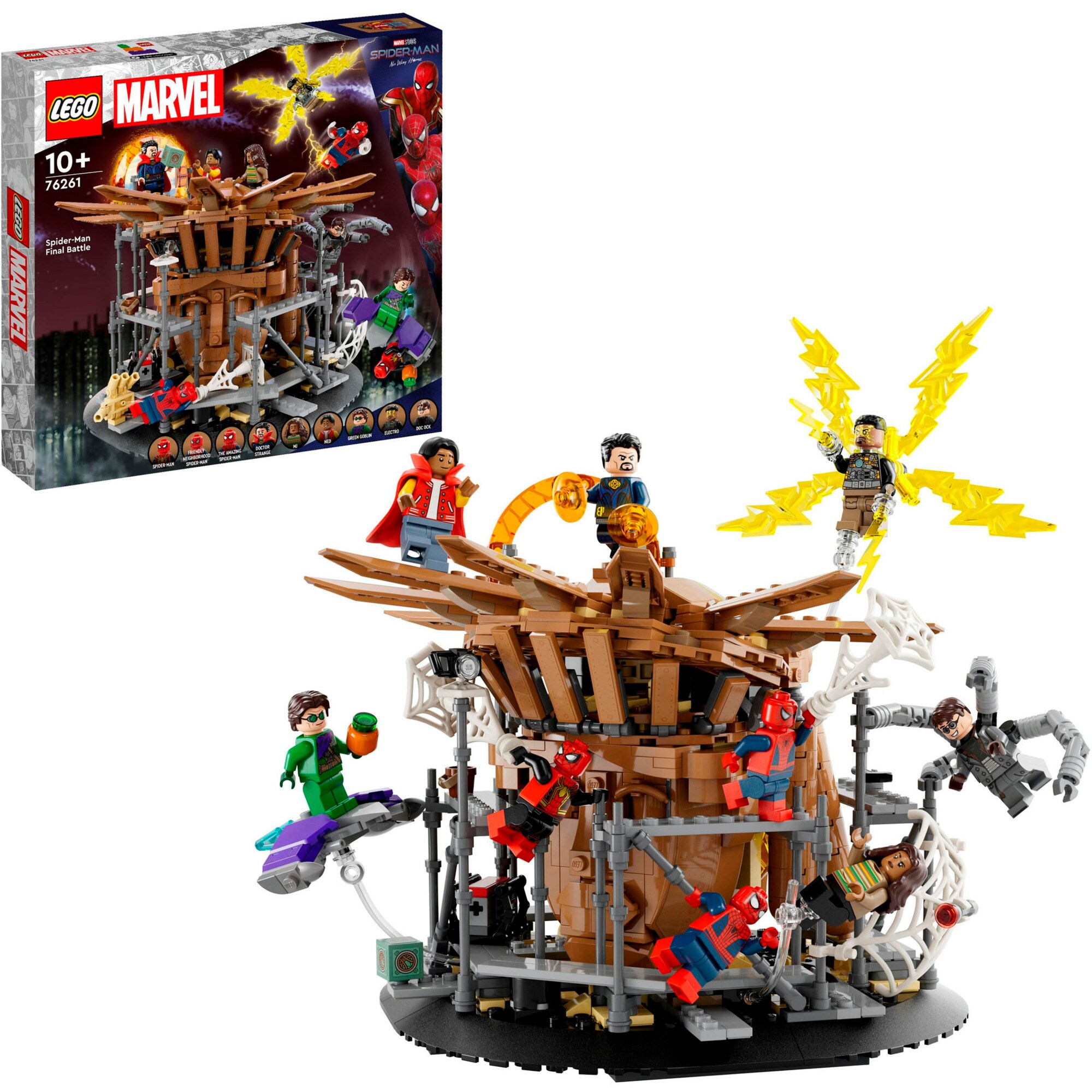 LEGO Konstruktionsspielzeug Marvel Super Heroes Spider-Mans großer Showdowns