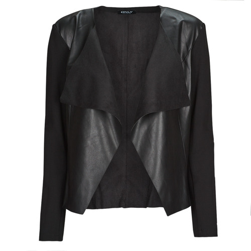 Only - ONLNEWSOUND FAUX LEATHER MIX BLAZER OTW - Noir