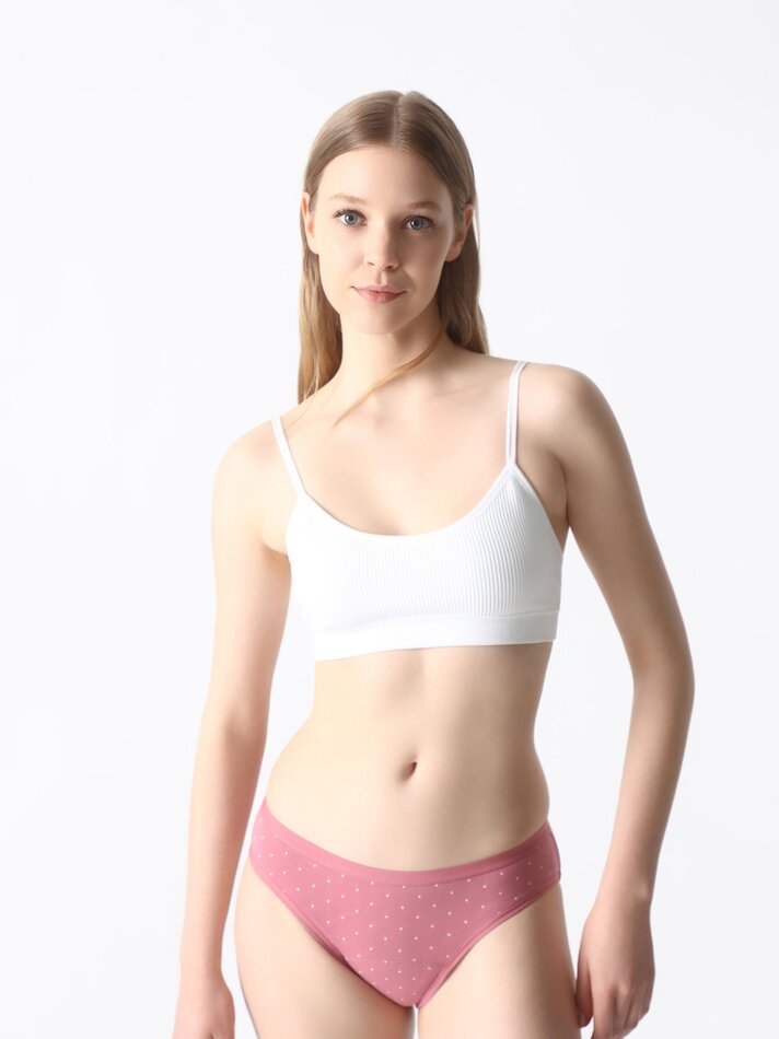 Pacote com 2 calcinhas menstruais de algodão - Rosa