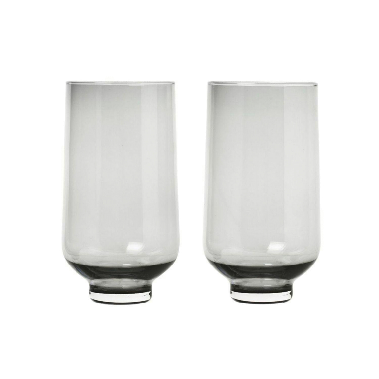Blomus Flow glazen set van 2 400ml smoke
