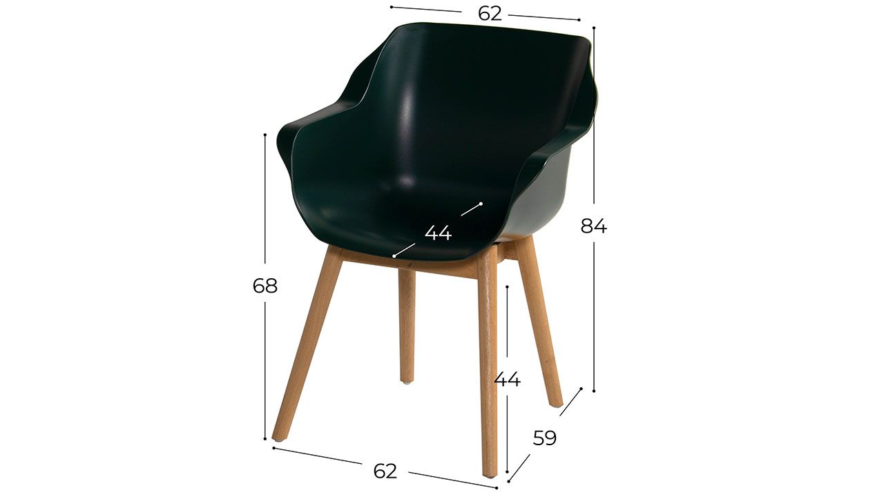 Tuinstoel 11.688.249 Sophie Teak B62 x D59 x H84 cm