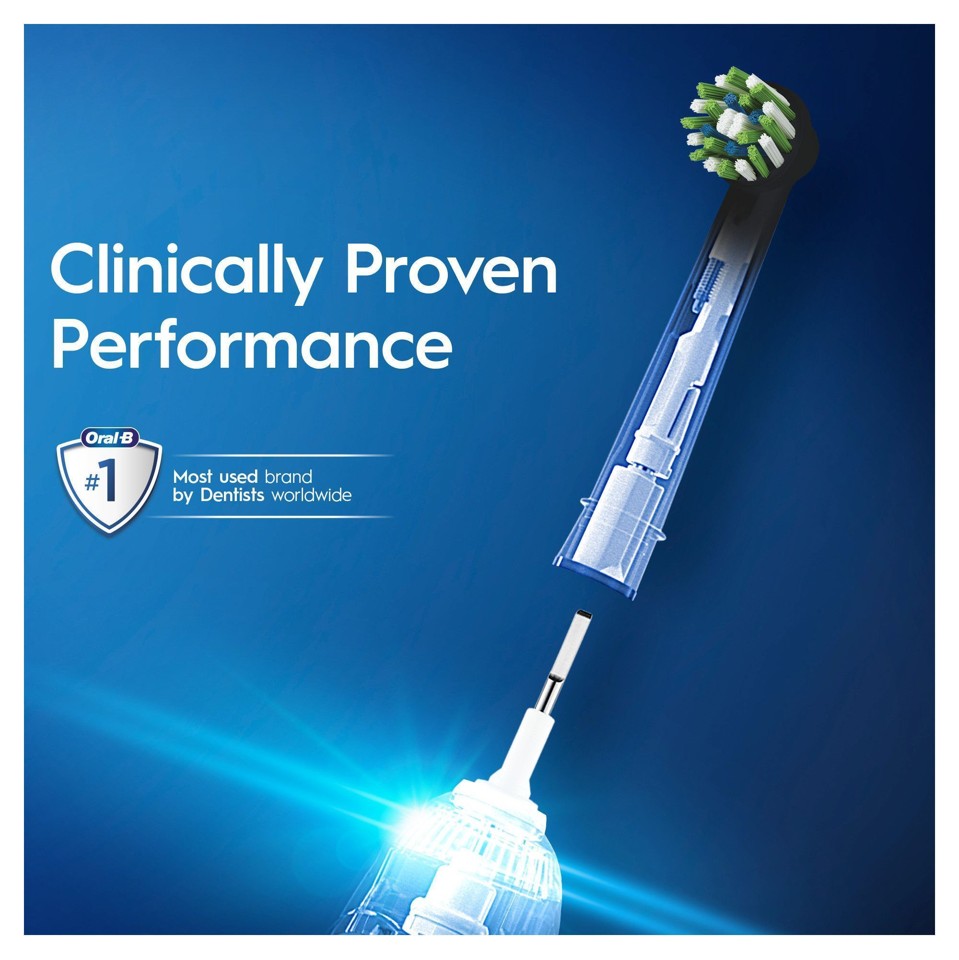 Oral-B - CrossAction Sorte Udskiftningshoveder 8 Stk